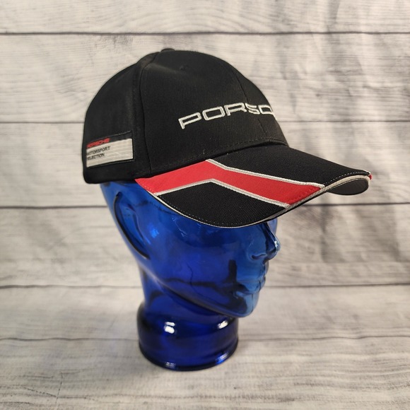 Porsche Motorsport Collection Black Red Racing Baseball Cap Hat